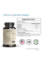 VINATURA Lumbrokinase, Nattokinase, Serrapeptase (Natto-Serra) 60 Caps. Usa Menşei..54.
