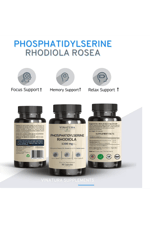 VINATURA PhosphatidylSerine 300mg - with Rhodiola Rosea, 90 Capsules 45 Servings.Made ın Usa