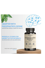 VINATURA PhosphatidylSerine 300mg - with Rhodiola Rosea, 90 Capsules 45 Servings.Made ın Usa