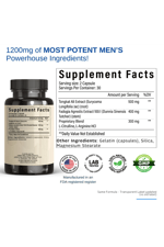 VINATURA Tongkat Alı & Fadogia Agrestis - 1200mg, L-Citrulline and L-Arginine, 60 Capsul.Made ın Usa.54.