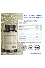 VINATURA Yerba Mate, Taurine - 1400mg - Natural Caffeine & Energy  Enhanced Vitamın B Complex - 60 Capsul.52.
