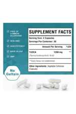 Zingicin TUDCA Supplement 1200mg - 60 Veggie Capsules. Made ın Usa 48.