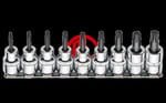 Ceta Form 9 Parça 3/8'' Torx Uçlu Lokma Takımı