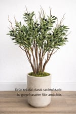 45 cm Premium Yapay Zeytin Dalı – Gerçekçi Zeytin Meyveli Dekoratif Dal | Vazo & İç Mekan Dekoru