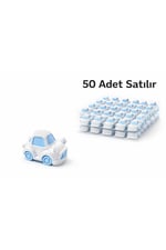 50 Adet Mini Araba Figürü Mavi – Erkek Bebek Hediyelik, Nikah Şekeri, Baby Shower Süsü
