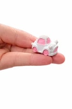 50 Adet Mini Araba Figürü Pembe Kız Bebek Hediyelik Nikah Şekeri Süs