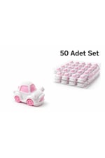 50 Adet Mini Araba Figürü Pembe Kız Bebek Hediyelik Nikah Şekeri Süs