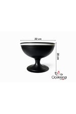 Dekoratif Siyah Metal Ayaklı Saksı 22 cm