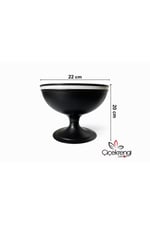 Dekoratif Siyah Metal Ayaklı Saksı 22 cm