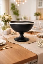 Dekoratif Siyah Metal Ayaklı Saksı 22 cm