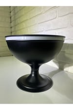 Dekoratif Siyah Metal Ayaklı Saksı 27 cm