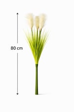 Dekoratif Yapay Pampas 80 cm 3 Dal Pampastan Oluşur