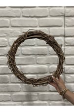 Kapı Çelengi Doğal Hasır Çember (35cm çap)