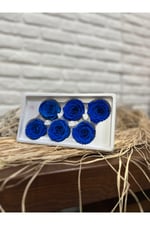 Mavi Solmayan Gül (6’lı kutu)