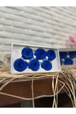 Mavi Solmayan Gül (6’lı kutu)