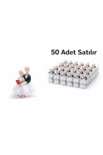 Mini Gelin Damat Figürü 50 Adet Set – Nikah Şekeri, Düğün Hediyelik, Mini Boy