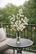 Premium Beyaz Bahar Dalı Yapay Çiçek 90 cm – Dekoratif Sakura / Kiraz Çiçeği Dalı