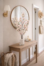 Premium Beyaz Pembe Bahar Dalı 90 cm – Yapay Sakura / Kiraz Çiçeği Dalı