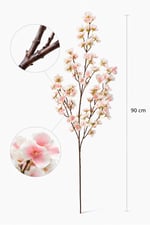 Premium Beyaz Pembe Bahar Dalı 90 cm – Yapay Sakura / Kiraz Çiçeği Dalı