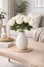 Premium Beyaz Şakayık Demeti 40 cm | 10 Adet Şakayık Çiçeğinden Oluşan Yapay Buket