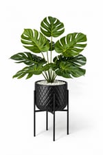Premium Monstera Yapay Bitki 70 cm – Gerçek Görünümlü Yeşil Salon Çiçeği, Yapraklı Bit