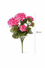 Premium Pembe Sardunya Demeti 40 cm – Gerçekçi Yapay Sardunya Çiçeği