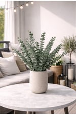 Premium Yapay Okaliptus Demeti 55 cm – Doğal Görünümlü Dekoratif Okaliptus
