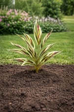 Premium Yapay Paşa Kılıcı Dalı 50 cm – Gerçekçi Variegated Yapraklı Dekoratif Salon Bitkisi