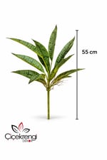 Premium Yapay Paşa Kılıcı (Sansevieria) Bitkisi 55 cm | Gerçek Görünümlü Dekoratif Yapay Bitki