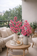Premium Yapay Pembe Bahar Dalı 90 cm – Dekoratif Çiçek Dalı, Vazo İçin Yapay Kiraz Çiçeği Dalı