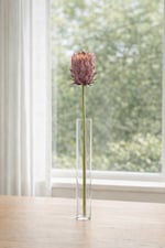 Premium Yapay Protea Çiçek Pembe 65 cm Dekoratif Tek Dal Protea Çiçeği