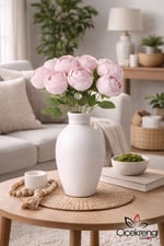 Premium Yapay Şakayık Çiçek Demeti 40 cm – 10 Adet Şakayık Çiçeğinden Oluşan Soft Pembe Buket