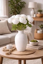 Premium Yapay Şakayık Çiçek Demeti 40 cm – 10 Adet Şakayık Çiçeğinden Oluşan Dekoratif Beyaz Buket