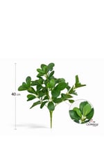 Premium Yapay Yeşil Şeflera Dalı 40 cm – Gerçekçi Schefflera Bitki Dalı |