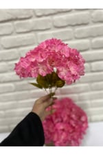 YapaPembe Ortanca Çiçeği 7 Dallı – 30 cm Dekoratif Yapay Çiç