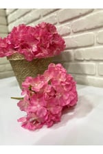 YapaPembe Ortanca Çiçeği 7 Dallı – 30 cm Dekoratif Yapay Çiç