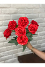 Yapay Kırmızı Gül Demeti 7li