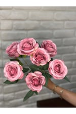 Yapay Koyu Pembe Gül Demeti 7li