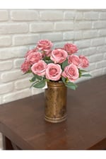 Yapay Koyu Pembe Gül Demeti 7li