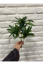 Yapay Koyu Yeşil Dracaena Dalı – Dekoratif Yapay Bitki – 3 Dallı