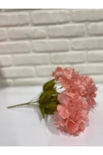 Yapay Pembe Ortanca Çiçeği 7 Dallı – 30 cm Dekoratif Yapay Çiçek