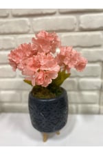 Yapay Pembe Ortanca Çiçeği 7 Dallı – 30 cm Dekoratif Yapay Çiçek