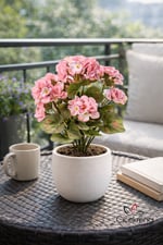 Yapay Pembe Sardunya Demeti 40 cm – Gerçek Görünümlü Dekoratif Çiçek