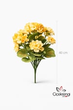 Yapay Sarı Sardunya Demeti 40 cm – Gerçek Görünümlü Dekoratif Çiçek