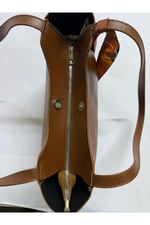 Kadın Fularlı Fermuarlı Ve Çıtçıt Kapamalı Shopper El Ve Omuz Çantası