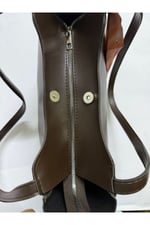 Kadın Fularlı Fermuarlı Ve Çıtçıt Kapamalı Shopper El Ve Omuz Çantası