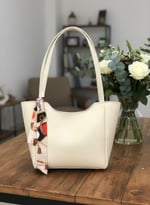 SİYAH Kadın Fularlı Fermuarlı Kapamalı Shopper El Ve Omuz Çantası