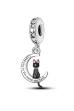 Ay ve Siyah Kedi Sallantılı Charm