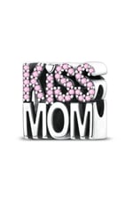 Kiss Mom Yazılı Boncuk Charm