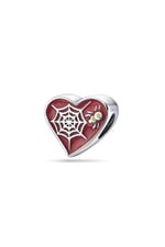 Örümcek ve Ağı Kalp Charm